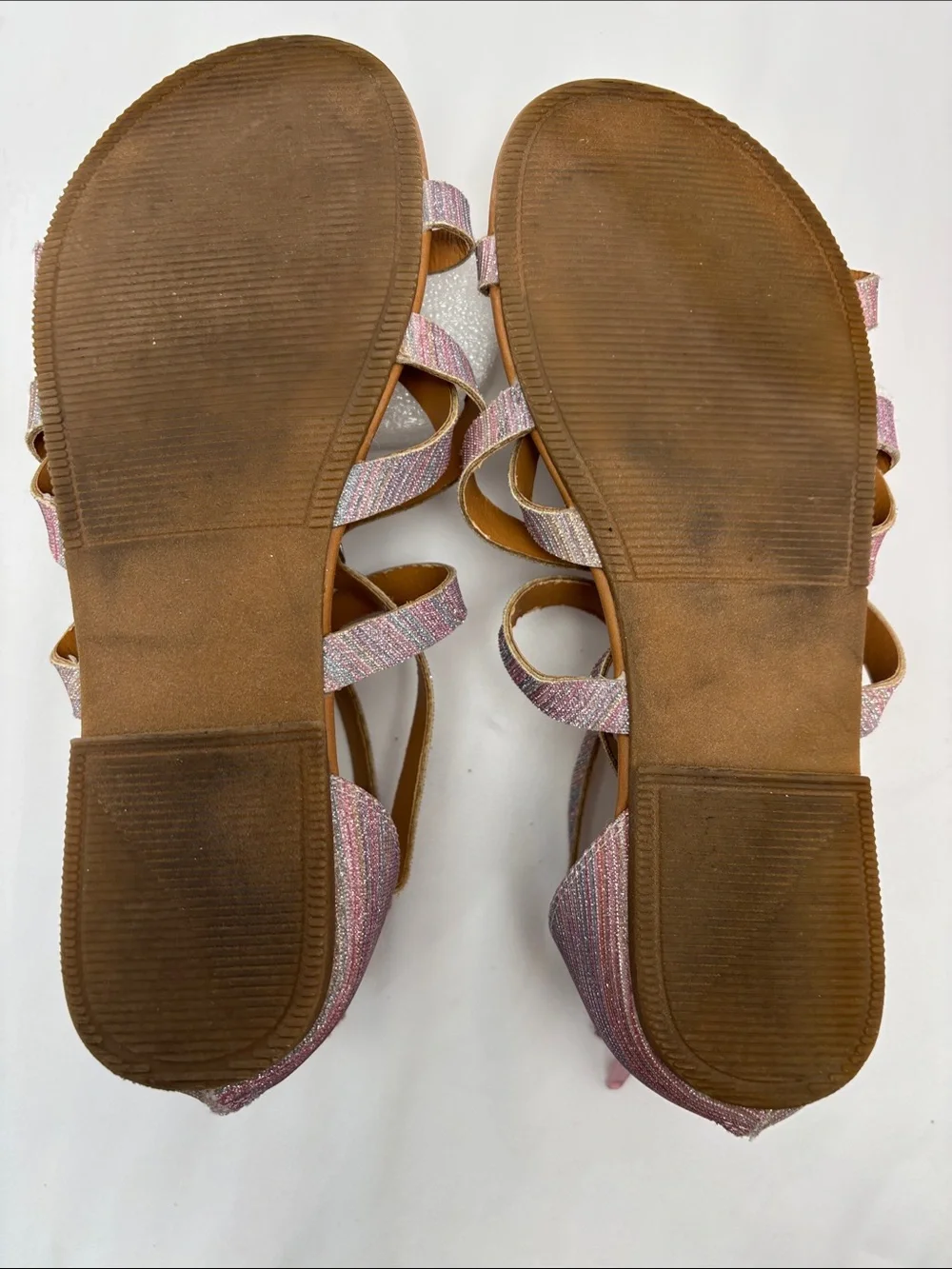 SO Girls 5 Pink/Purple/Blue Glitter‎ Strappy Gladiator Sandals #477